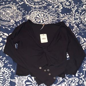 Black Free People Long Sleeve